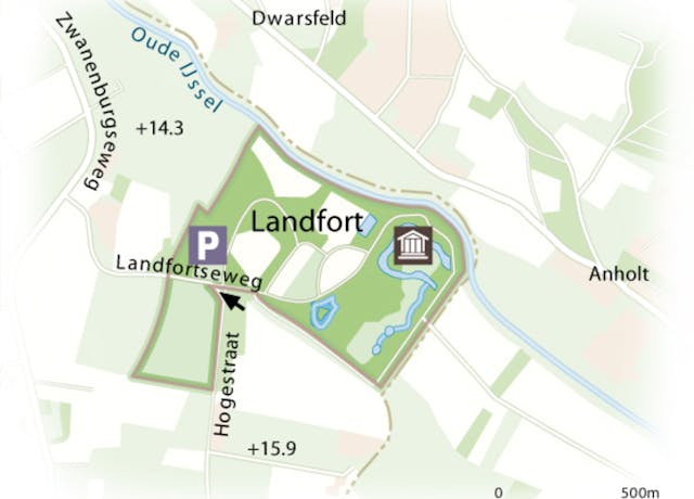 Landfort kaart