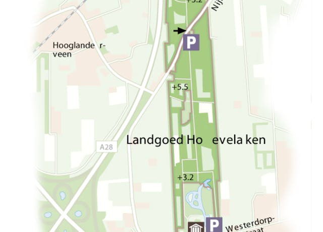 kaart Landgoed Hoevelaken