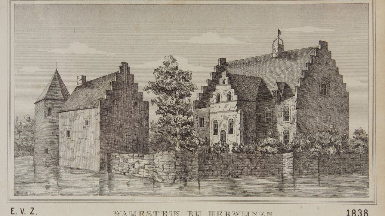 Wadestein tekening kasteel