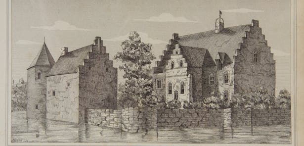 Wadestein tekening kasteel