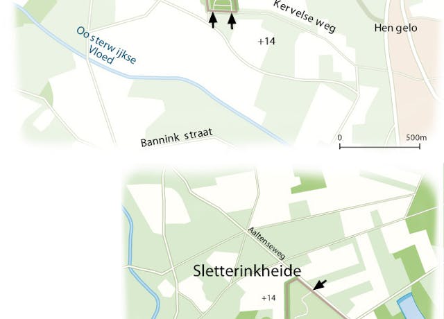 Kervelse Bos Sletterinkheide kaart