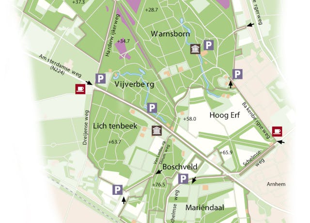 Landgoed Warnsborn kaart