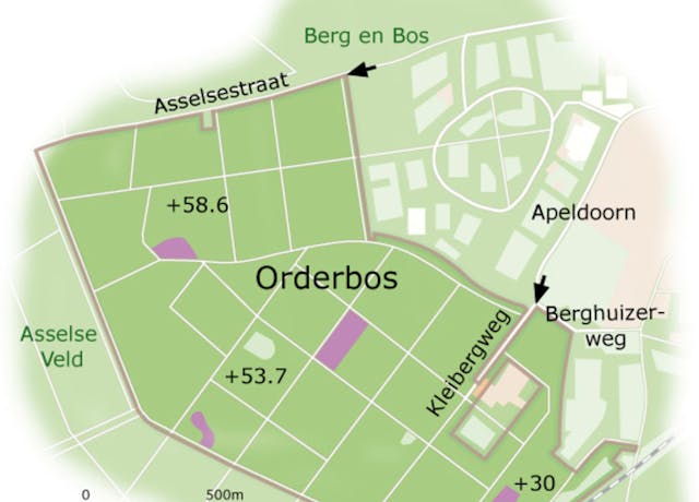 Orderbos kaart