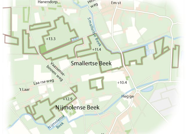Smallertse Beek Nijmolense Beek kaart