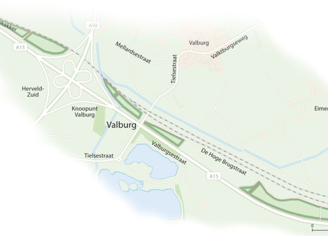 Valburg kaart