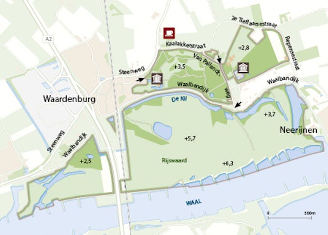 Waardenburg Neerijnen kaart