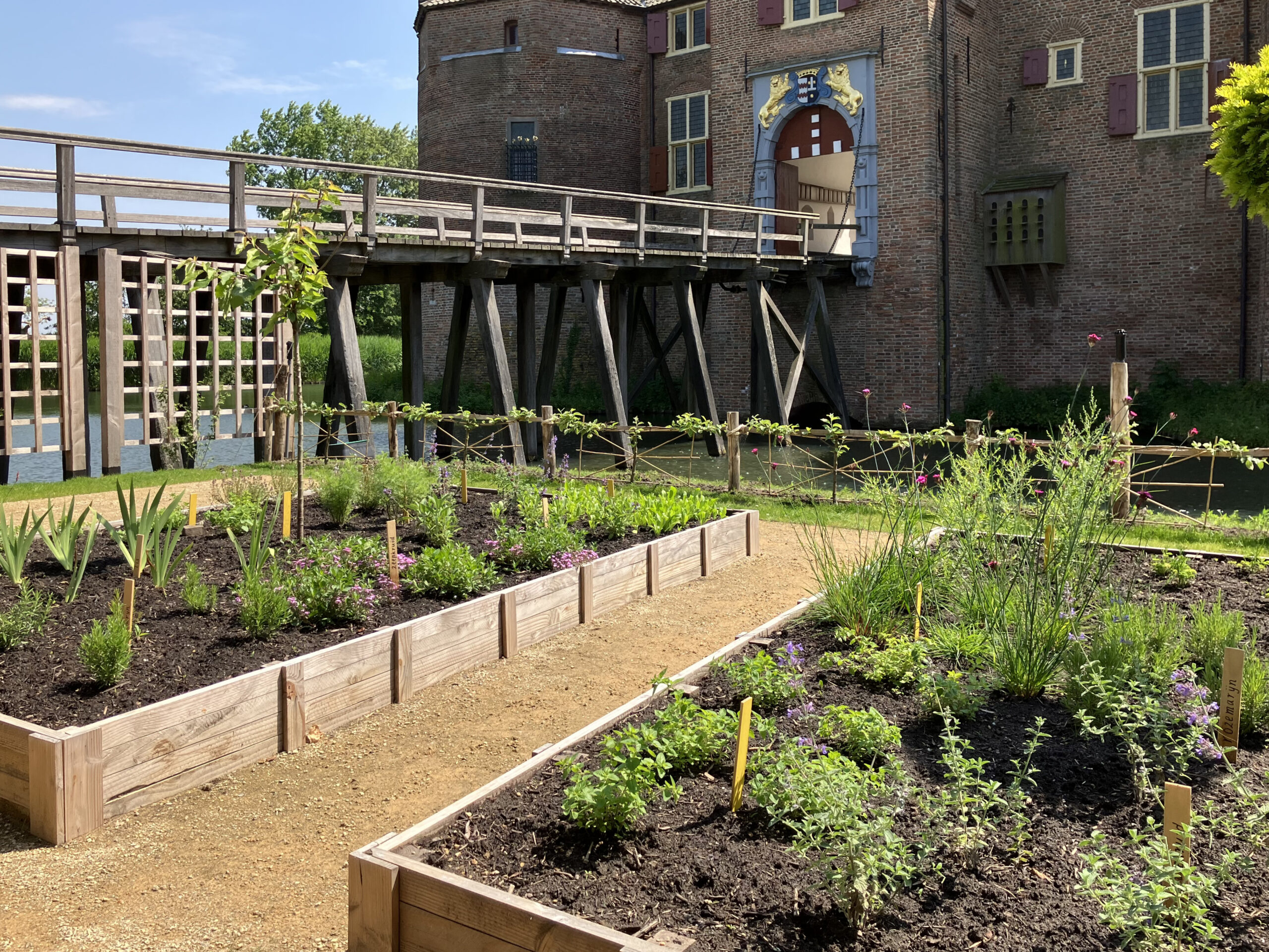 Middeleeuwse tuin bij kasteel Ammersoyen