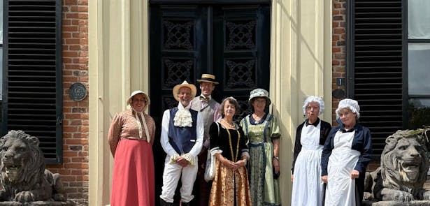 vossenjacht kasteel park Rosendael op bordes