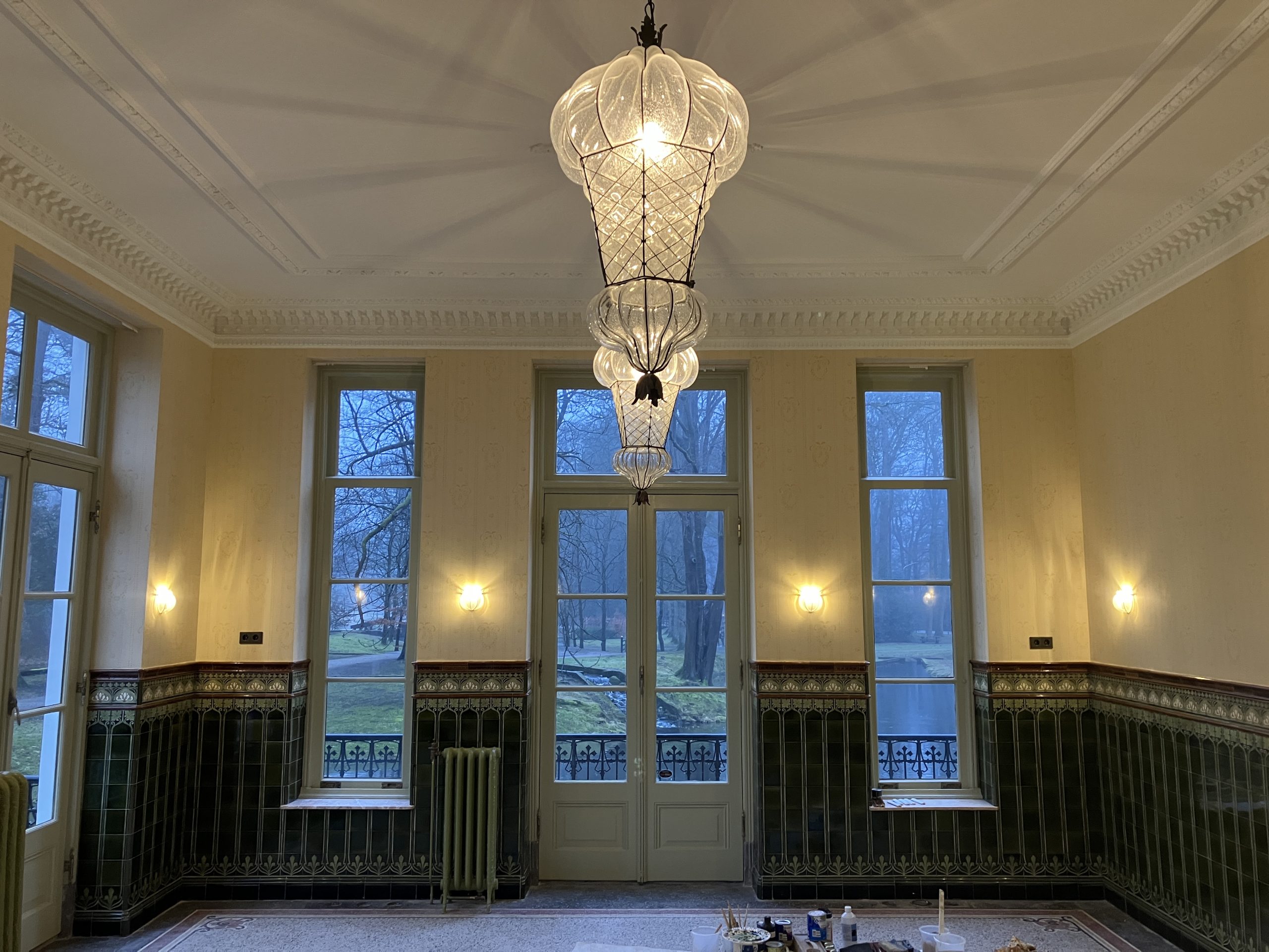 Het gerenoveerde interieur van kasteel Staverden
