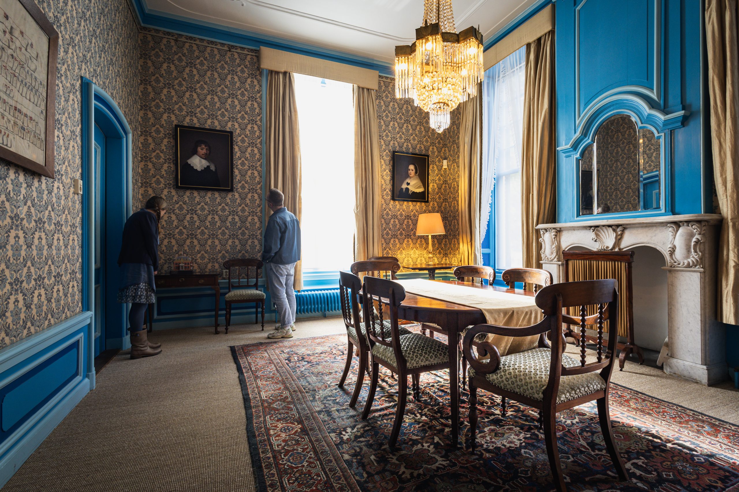 Blauwe salon in huis Zypendaal